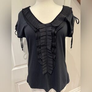 GAP Black Ruffled Blouse, size M